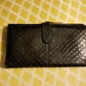 Vintage Black Snake Skin Wallet/card/change purse- Bond Street